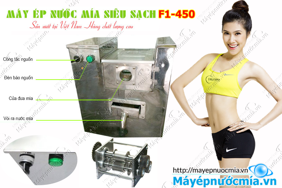 mô tả chức năng các bộ phận của Máy ép nước mía siêu sạch F1 450